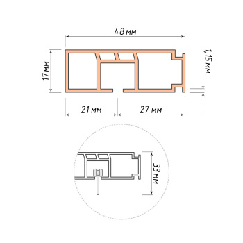изображение однорядный потолочный пластиковый карниз «olexdeco» на olexdeco.ru
