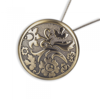 изображение клипса магнитная «ривьера» ø7 см для тяжелого веса штор с тросом 30 см на olexdeco.ru