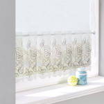 Ткань для штор-кафе коллекция «Butterfly» бежево-серый (На отрез высота 30см)