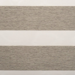 Рулонная штора «MGS День-Ночь» фурнитура Коричневая. Ткань коллекции «Саванна» Оливковый