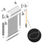 Цепь управления пластиковая 3,2х4,2 мм Besta Темно-серая Бобина