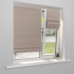 Римская штора «Тулон» индивидуальный размер «Валенсия» Blackout Серо-бежевый