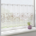 Штора-кафе «Flowers» мокка высота 45см (Ширина 270см)