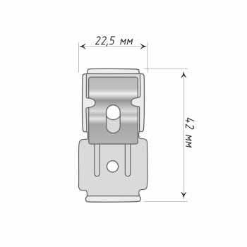 изображение суппорт для профиля «отель» серый на olexdeco.ru