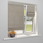 Римская штора «Тулон» индивидуальный размер «Лен» Оливково-серый