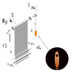 Отвес шнура/цепи управления без грузика Besta (Золотой дуб)