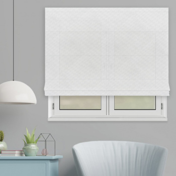 Римская штора тюль «Сирена» Белый («Вена» L=100 см H=170 см)