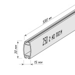 Отвес «Хэви» два паза L = 5 м Белый глянец