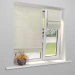 Римская штора «Тулон» индивидуальный размер «Лен» Жемчужно-белый