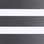 Рулонная штора «UNI 1 День-Ночь» индивидуальный размер ткань «Мегаполис» Черный