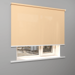 Рулонная штора «Moncada» ø38 фурнитура Белая. Ткань коллекции «Пастель» Персик