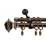 Двухрядный стеновой карниз для штор «Верди» (19 ЧН 180)