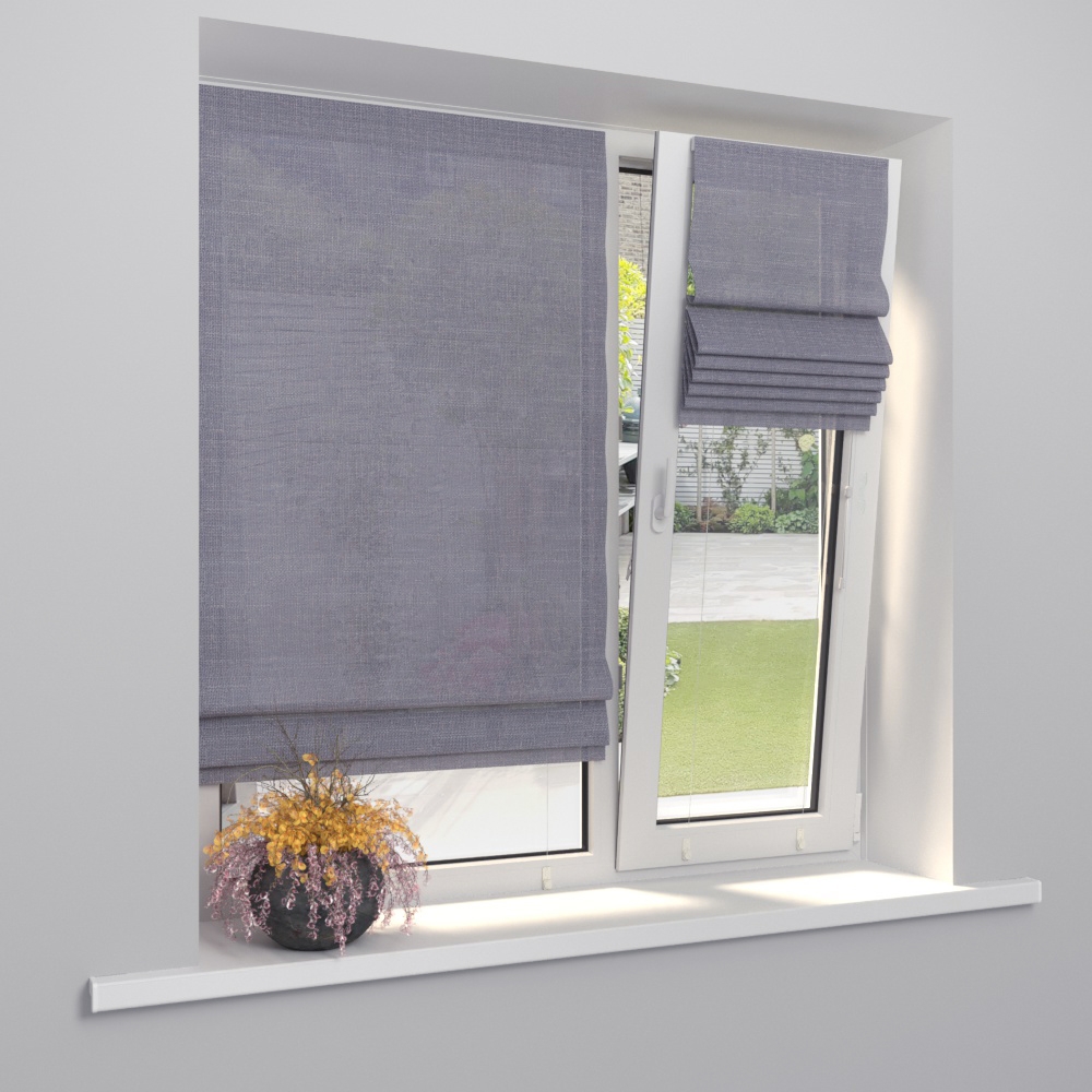 Римская штора «Тулон» индивидуальный размер «Лен» Серый