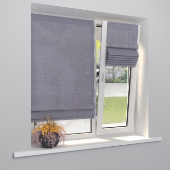 Римская штора «Тулон» индивидуальный размер «Лен» Серый