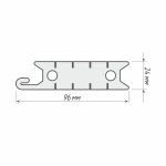 Фиксатор шнура для шторной ленты (Прозрачный)