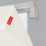 Римская штора белый подъем. мех. «Лен» Жемчужно-белый («Вена» L=70 см H=170 см)