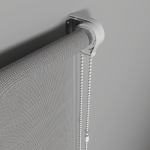 Рулонная штора «Стандарт» фурнитура Белая. Ткань коллекции «Скрин Витара» Серый