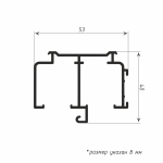 Профиль «Твинс» (На отрез L= 6 м Белый)
