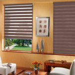 Рулонная штора «Мини День-ночь» Соло/Мокка