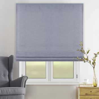 Римская штора белый подъем. мех. инд. размер «Лен» Серый (Вена)