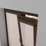 Рулонная штора «UNI 2» фурнитура Коричневая. Ткань коллекции «Родонит» Муссон