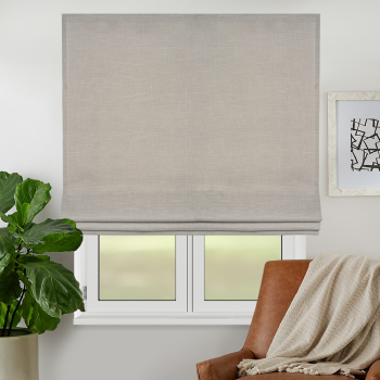 Римская штора белый подъем. мех. инд. размер «Лен» Оливково-серый (Вена)