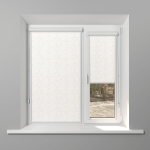 Рулонная штора «UNI 2» фурнитура Белая. Ткань коллекции «Фрассино» Жемчуг глянец