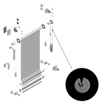 Стопорное кольцо к цепи управления 3,2х4,2 мм Besta (Темно-серое)