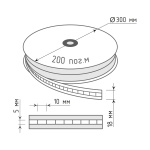 Лента с карманами и тоннелем для подъемных штор 11516/18