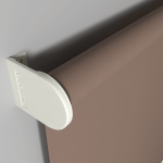 Рулонная штора «Moncada» ø38 фурнитура Белая. Ткань коллекции «Аламеда» Сolor Blackout Какао