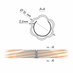 Труба твистер 16 мм (ХМ 400 составная по центру)