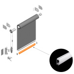 Отвес «Хэви» два паза L = 5 м Белый глянец