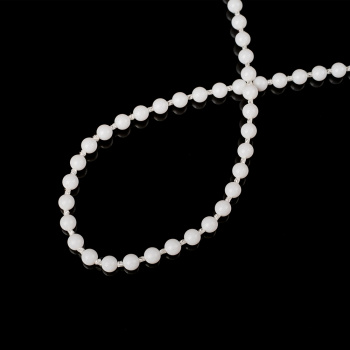 Цепь управления пластиковая 4,5х6,0 мм Белая (На отрез)