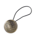 Клипса магнитная «Узор» ø7 см усиленная на кожаном шнуре 30 см (А)