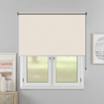 Рулонная штора «Toledo» ø28 фурнитура Черная. Ткань коллекции «Санторини» Бежевый (компл. Россия)