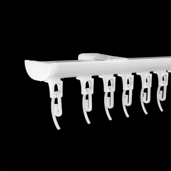 Профильный карниз для штор «Отель Декор» Белый (100 см бегунок)