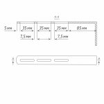 Кронштейн стеновой регулируемый с заглушкой 210х70х18 мм (Белый)