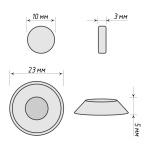 Магнитный держатель для отвеса упак. 2 шт (Белый)