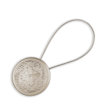 Клипса магнитная «Флора» ø7 см для тяжелого веса штор с тросом 30 см (ХМ)