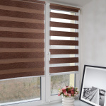 Рулонная штора «Мини День-ночь» Саванна/Шоколад