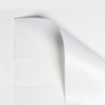 Рулонная штора «UNI 2 День-Ночь» фурнитура Белая. Ткань коллекции «Палермо» Белый (компл. Besta)