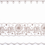 Ткань для штор-кафе коллекция «Flowers» мокка (На отрез высота 60см)