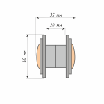 Магнит для кисти «Шато» ø4 см для легкого и среднего веса штор (А)