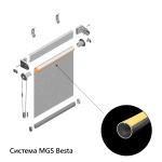 Труба ø25 мм алюминиевая с клейкой лентой L=4 м для рулонной шторы