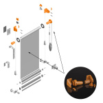 Комплект механизма для рулонной шторы «Мини» Besta (Золотой дуб)
