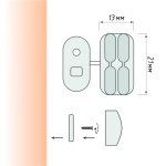 Держатель цепи управления 3,2х4,2 мм Besta (Коричневый)