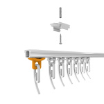 Стопор поворотный узкий пластиковый Белый (Пл.)