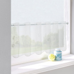 Штора-кафе «Romantik» молоко высота 30см (Ширина 212см)