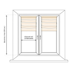 Римская штора «Тулон» индивидуальный размер «Валенсия» Blackout Серый