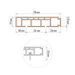 фото двухрядный потолочный пластиковый карниз «olexdeco» в интернет-магазине Олексдеко